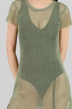 Shasa Short Sleeve Mini Red Beach Cover Up