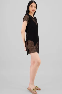 Shasa Short Sleeve Mini Red Beach Cover Up