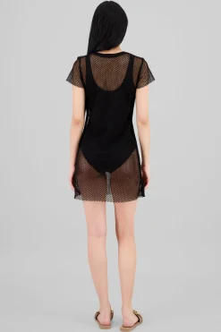 Shasa Short Sleeve Mini Red Beach Cover Up