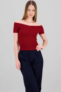 Shasa Short Sleeve Off Shoulder Top