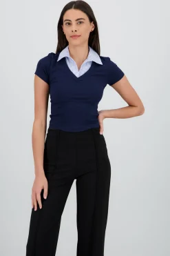 Shasa Short Sleeve Polo Top