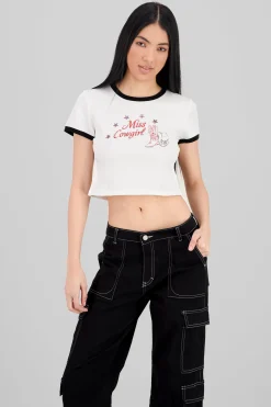Shasa Short Sleeve Printed Top