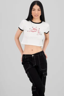 Shasa Short Sleeve Printed Top