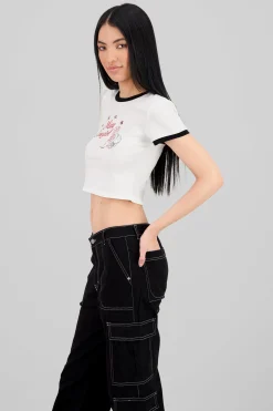 Shasa Short Sleeve Printed Top