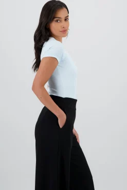 Shasa Short Sleeve Ribbed Bodysuit