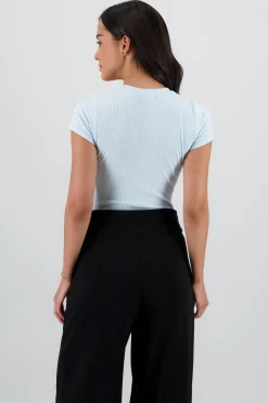 Shasa Short Sleeve Ribbed Bodysuit