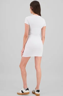 Shasa Short Sleeve Ribbed Mini Dress