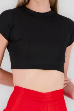 Shasa Short Sleeve Ribbed Top