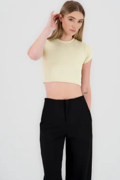 Shasa Short Sleeve Ribbed Top
