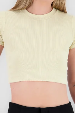 Shasa Short Sleeve Ribbed Top