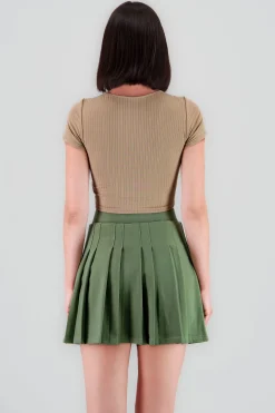 Shasa Short Sleeve Ribbed Top