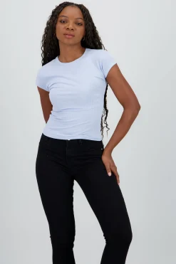 Shasa Short Sleeve Ribbed Top