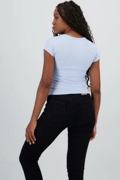 Shasa Short Sleeve Ribbed Top
