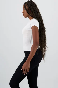 Shasa Short Sleeve Ribbed Top