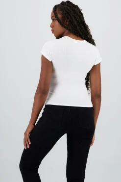 Shasa Short Sleeve Ribbed Top