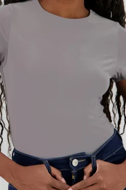 Shasa Short Sleeve Round Neck Bodysuit