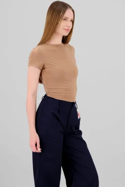 Shasa Short Sleeve Round Neck Bodysuit