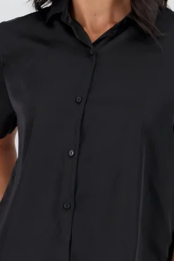Shasa Short Sleeve Satin Shirt