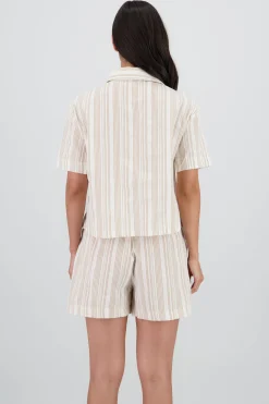 Shasa Short Sleeve Shirt with Bow Details