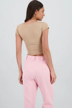 Shasa Short Sleeve Square Neck Top