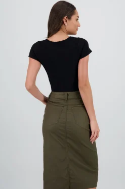 Shasa Short Sleeve Square Neck Bodysuit