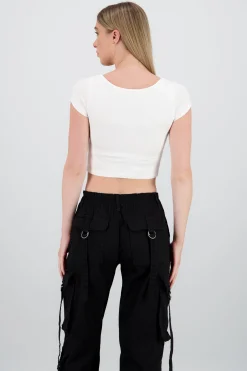 Shasa Short Sleeve Square Neck Top