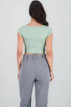 Shasa Short Sleeve Square Neck Top