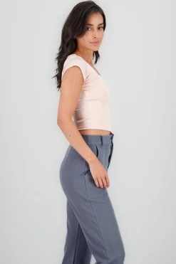 Shasa Short Sleeve Square Neck Top
