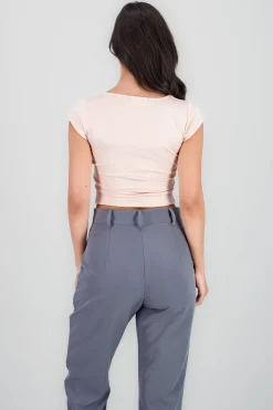 Shasa Short Sleeve Square Neck Top