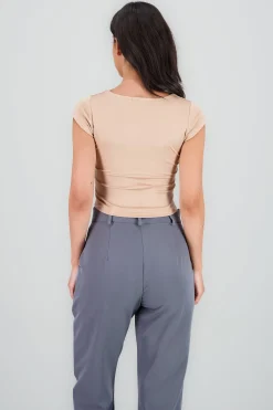 Shasa Short Sleeve Square Neck Top