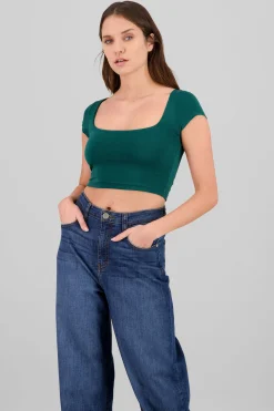 Shasa Short Sleeve Square Neck Top