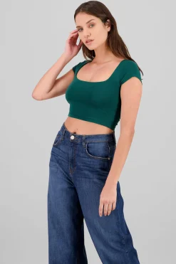 Shasa Short Sleeve Square Neck Top