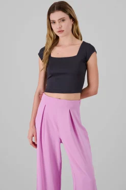 Shasa Short Sleeve Square Neck Top