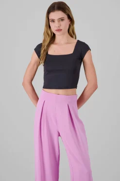Shasa Short Sleeve Square Neck Top