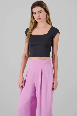 Shasa Short Sleeve Square Neck Top