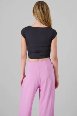 Shasa Short Sleeve Square Neck Top
