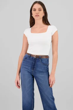 Shasa Short Sleeve Square Neck Top