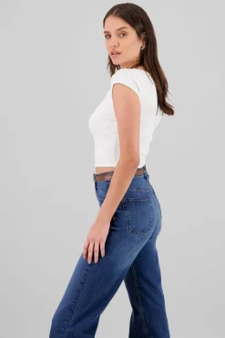 Shasa Short Sleeve Square Neck Top