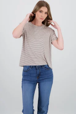 Shasa Short Sleeve Striped T Shirt