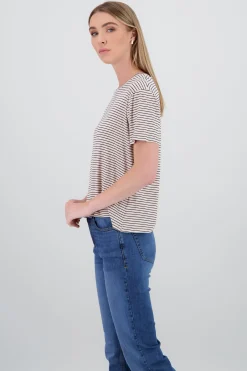 Shasa Short Sleeve Striped T Shirt