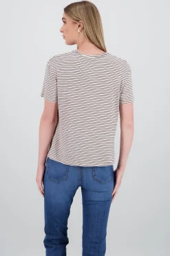 Shasa Short Sleeve Striped T Shirt