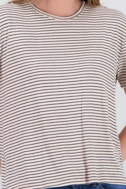 Shasa Short Sleeve Striped T Shirt