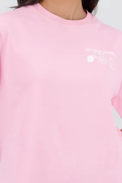 Shasa Short Sleeve T Shirt with Vitamin Print