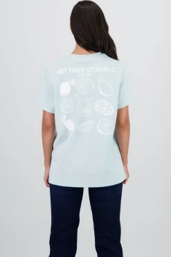 Shasa Short Sleeve T Shirt with Vitamin Print