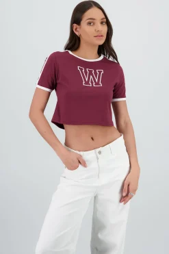 Shasa Short Sleeve T Shirt with Contrast Detail