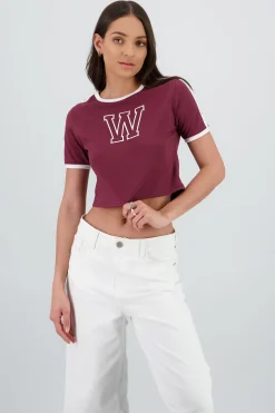 Shasa Short Sleeve T Shirt with Contrast Detail