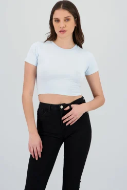 Shasa Short Sleeve Top with Round Neck