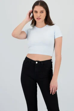 Shasa Short Sleeve Top with Round Neck