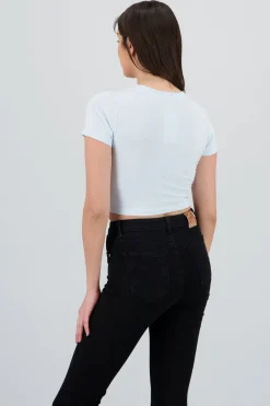 Shasa Short Sleeve Top with Round Neck