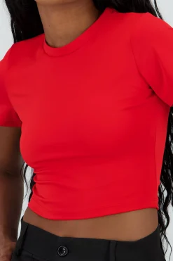 Shasa Short Sleeve Top with Round Neck